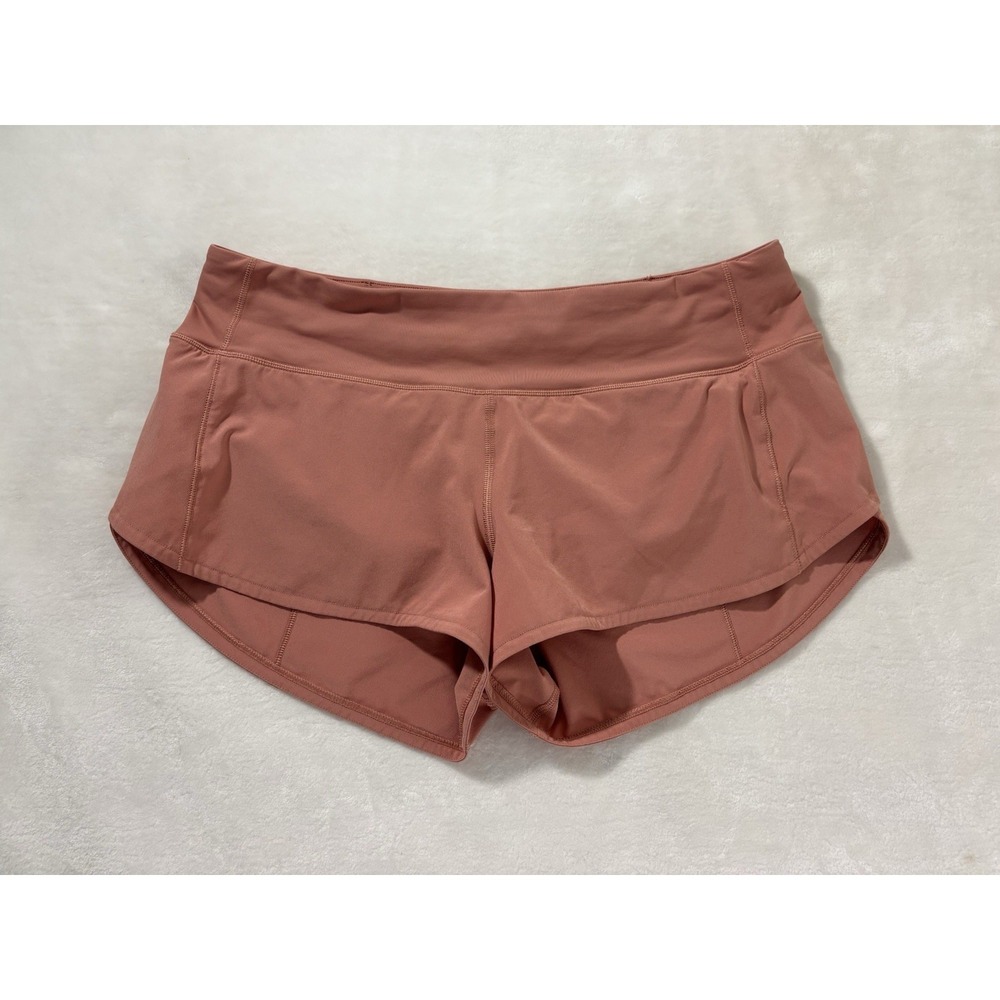 Lululemon Speed Up 2.5" Shorts Peach Orange Pink Size 6 Running 0642